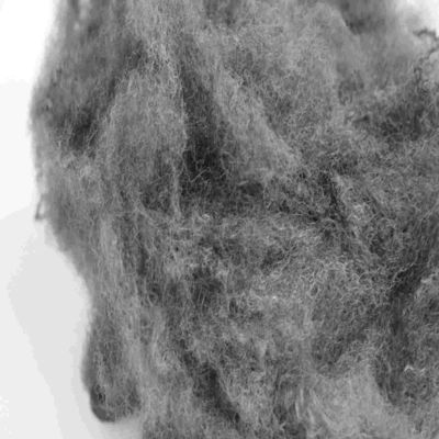 Beli Serat Staple Polyester Gray Solid 65mm Serat berwarna tahan api pembuatan online
