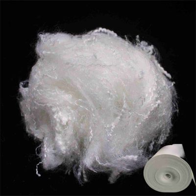 Beli Serat Staple Polyester Putih 180°C Katun Karat Serat Polyester Retardant Flame pembuatan online