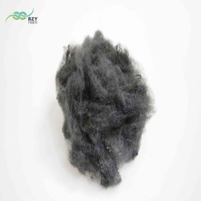 Beli Silikon Bebas 100 Serat Polyester Serat Kerongkongan 6 Denier PSF Abu-abu Hitam pembuatan online