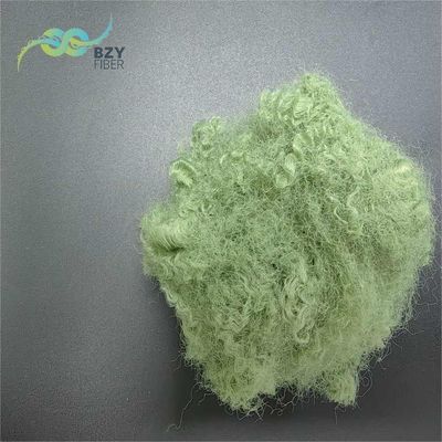 Beli Serat Polyester Berwarna 15D Silikonisasi Serat Staple Polyester Hijau Untuk Selimut pembuatan online