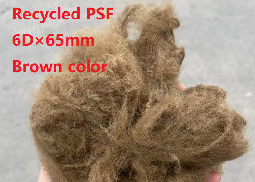 Harga yang bagus 6D × 65mm Serat Staple Polyester 100% Polyester Chip Bahan baku Serat Staple Polyester dengan Resistensi Dampak yang Baik dan Bentuk Bulat on line