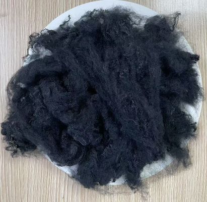 Harga yang bagus Virgin Polyester Staple Fiber 3D 102mm Hitam untuk berputar on line