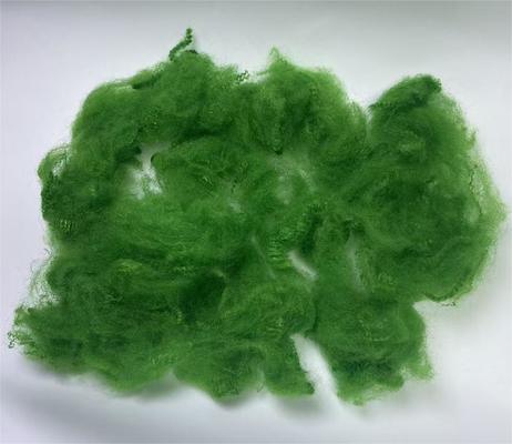Harga yang bagus Recycled Polyester Staple Fiber 4.5D 51mm Green with 0.4-0.5% Moisture Regain and Excellent UV Resistance on line