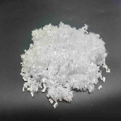 Harga yang bagus Non-Fluorescent Reinforced Materials Polyester Staple Fiber Putih 8mm Short PSF Untuk Pengisian on line
