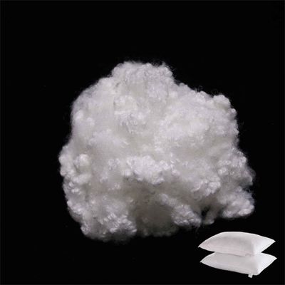 Harga yang bagus Serat Staple Polyester Regenerated Disesuaikan Crimp 32mm Untuk Bantal Pengisian on line
