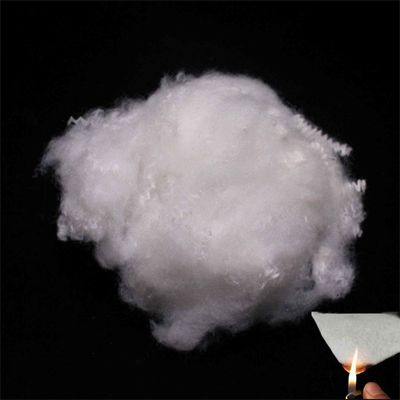 Harga yang bagus Daur ulang A1 Hollow Fire Retardant Fiber 64mm Putih Polyester Staple Fiber on line