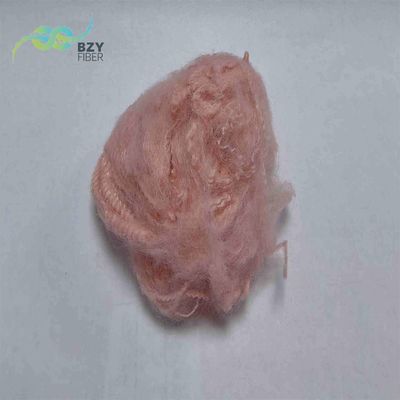 Harga yang bagus Pink A Grade Staple Fiber Polyester Non Silikonisasi Polyester Fiber Fill on line