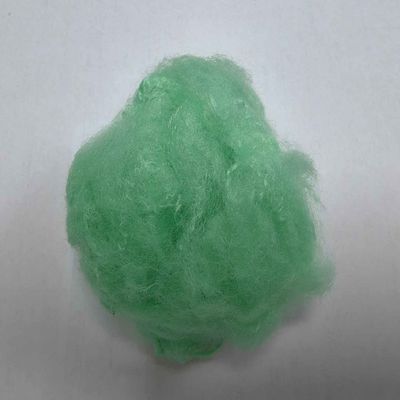 Harga yang bagus 2.5D Green Daur Ulang Serat Polyester Disesuaikan Crimp Polyester Short Cut Serat on line