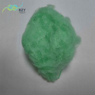 Harga yang bagus Dope Dye Daur Ulang Polyester Hijau Serat Alam Untuk Produksi Spinning on line