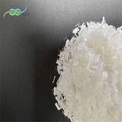 Harga yang bagus Low Crimp PET Ultra Short Fiber Penopang Panas Serat Polyester Daur Ulang Untuk Pengisian on line