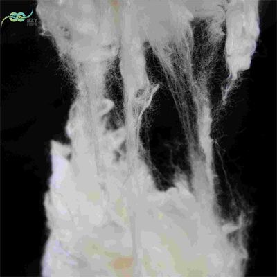 Serat poliester tahan api panjang 60 mm untuk kain non-anyaman putih