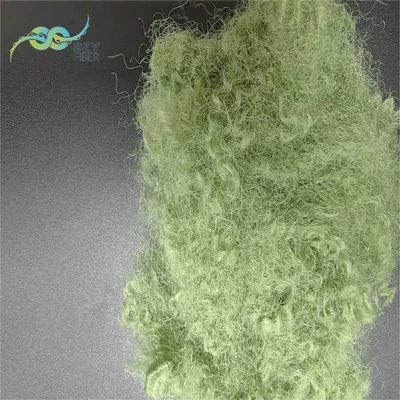 Harga yang bagus Green Hollow Conjugated Daur Ulang Polyester Staple Fiber Silikonisasi Serat 15D on line