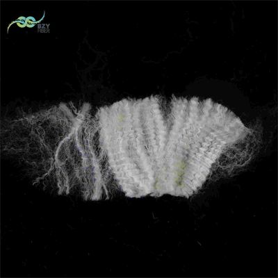 Disesuaikan Crimp Daur Ulang Serat Staple Sintetis Off Putih Untuk Pengisian