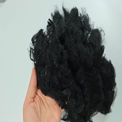 Harga yang bagus Serat PP Hitam Daur Ulang Serat Staple Polypropylene 3D*76mm Untuk Non Woven on line