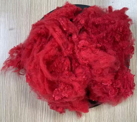 Harga yang bagus Virgin Polyester Staple Fiber 1.56D 38mm Merah Cerah on line