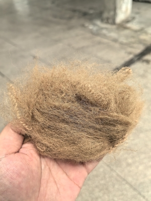 Harga yang bagus Serat Staple Polyester Daur Ulang 6D 51mm Camel High Tear Resistance on line