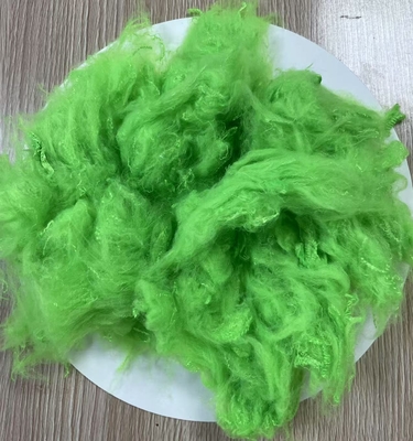 Harga yang bagus Serat Staple Polyester Daur Ulang 1.5D 38mm Apple Green on line