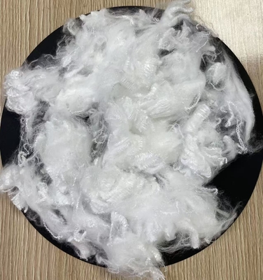 Harga yang bagus Serat Stapel Poliester Virgin 1.33dtex 38mm Putih untuk Air Jet Spin on line