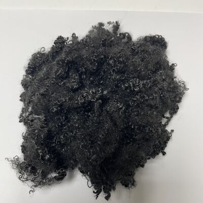 hitam 3D*64mm Flame Retardant Polyester Staple Fiber dengan panjang untuk tempat tidur dan Filtrasi Industri
