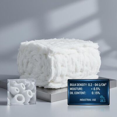 Harga yang bagus Serat Stapel Poliester dengan Kepadatan Curah 0,02 hingga 0,04 G/cm³ Kandungan Kelembaban Kurang dari 0,5% dan Kandungan Minyak 0,15% on line