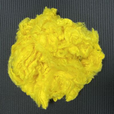 Untuk pemintalan dan tekstil kuning viscose serat stapel 1,67DX51mm, lembut bernapas dan stabil dalam kualitas Spesifikasi dapat disesuaikan
